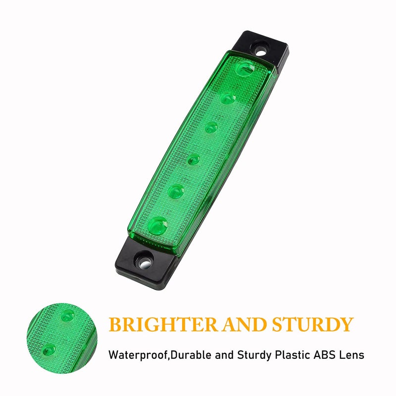 PSEQT LED Boat Interior Lights Marine Courtesy Light Strip Deck Transom Cockpit Navigation Lighting Waterproof for Fishing Pontoon Kayak Yacht Sailboat (Green 10Pcs) - Image 5